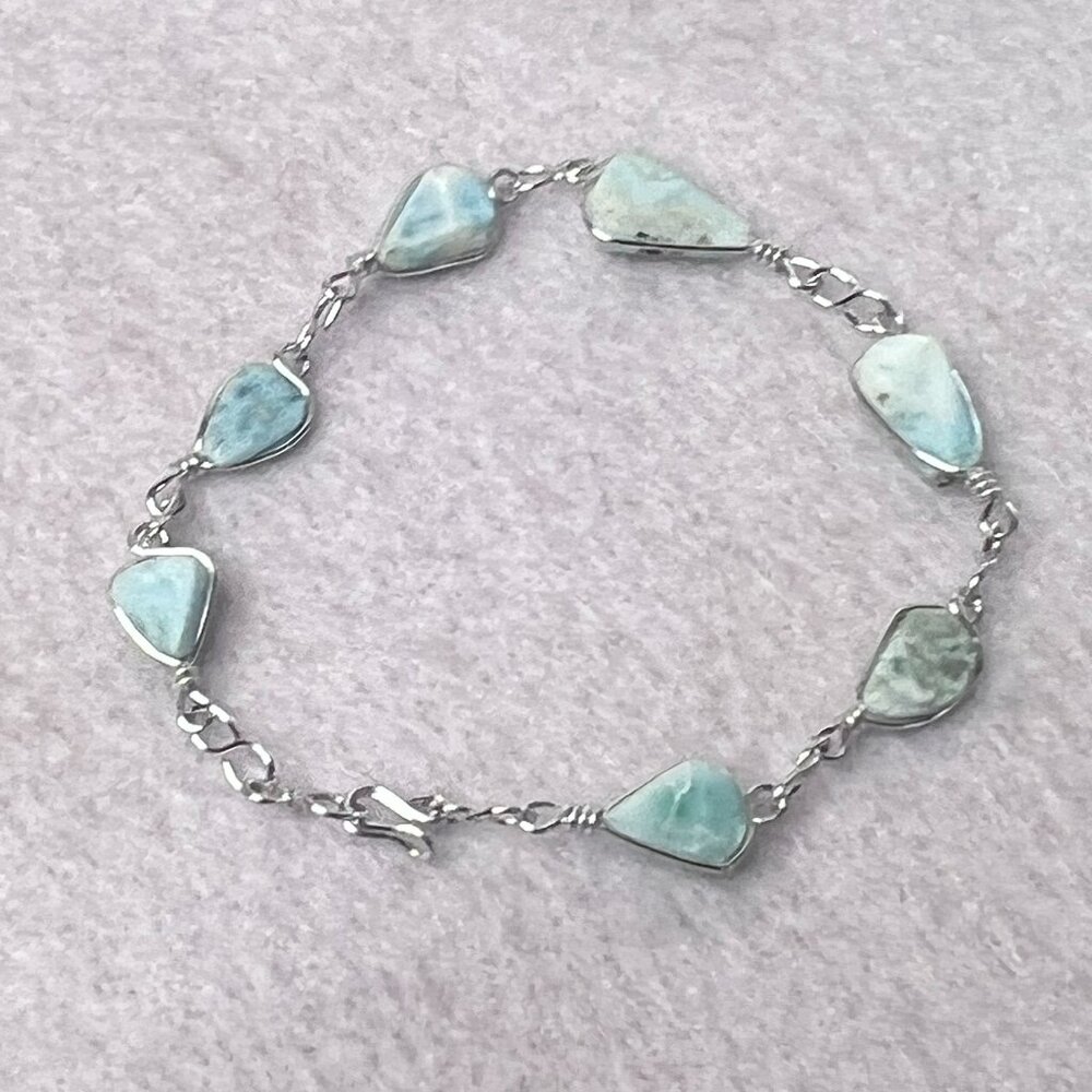 Turquoise & SS 925 7" Bracelet & Turtle Pendant